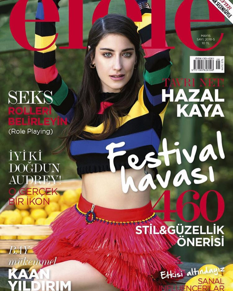 Hazal Kaya is wearing Zeynep Tosun Ready-to-wear collection for Elele Magazine cover story