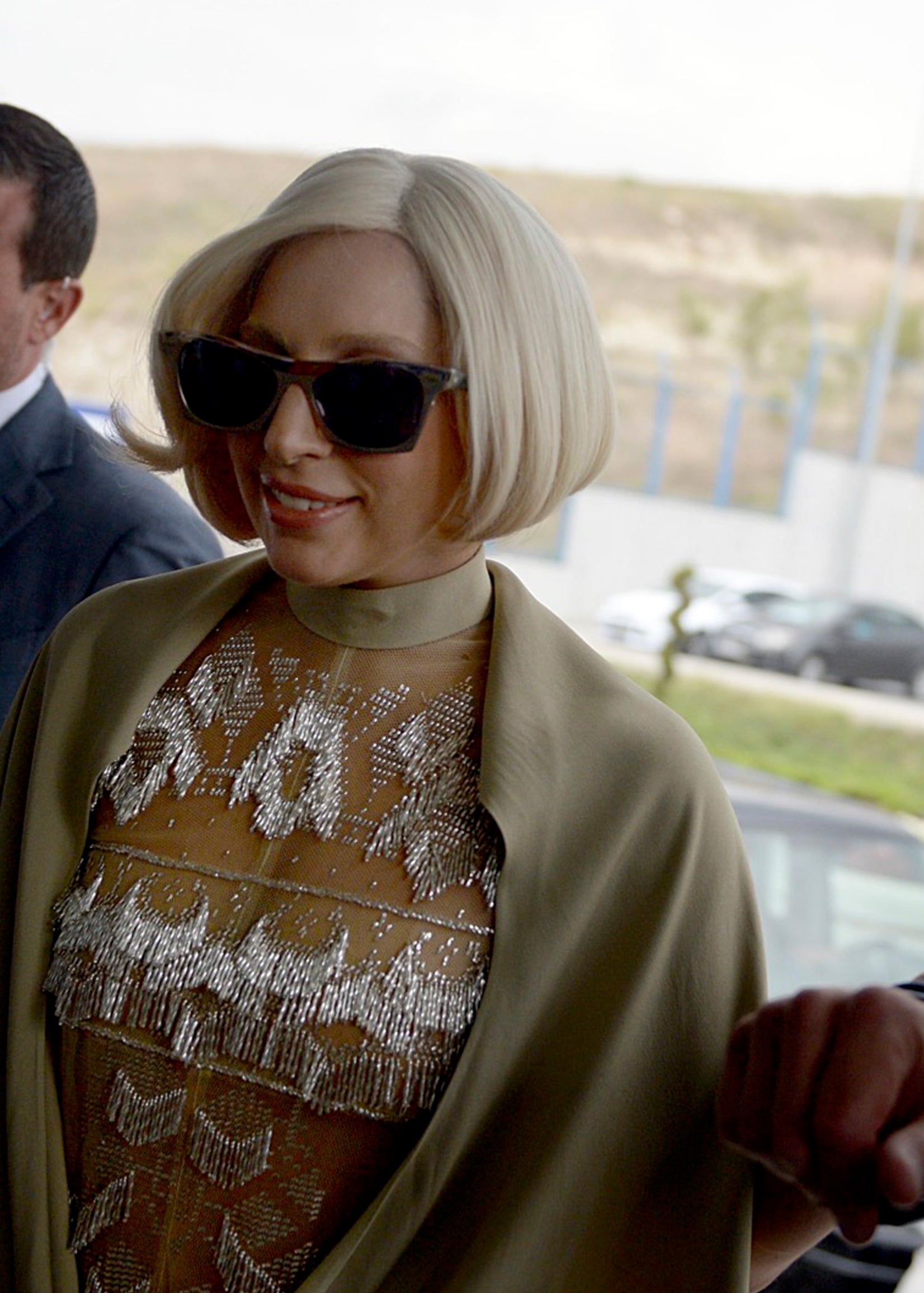 Lady Gaga wearing Zeynep Tosun Couture during a trip to Istanbul
