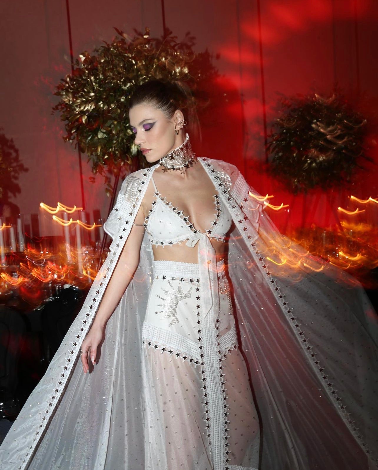 Yüşra Geyik wearing a total look from Zeynep Tosun Couture