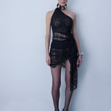 Power Neck Lace Dress