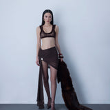 Draped Lace Skirt