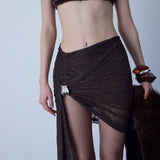 Draped Lace Skirt