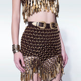 Gold Mini Cannes Top