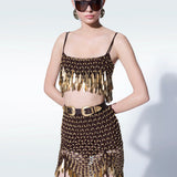 Gold Mini Cannes Top