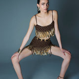 Gold Mini Cannes Top