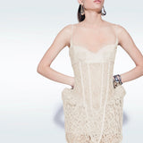Corset Lace Mini Dress