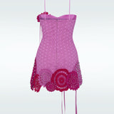 3-D Flower Stud Dress