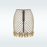 Gold Cannes Mini Skirt