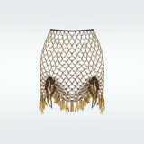 Gold Cannes Mini Skirt